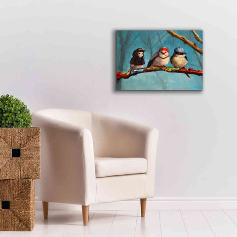 Image of 'Birdz In Da Hood' by Lucia Heffernan, Canvas Wall Art,26x18