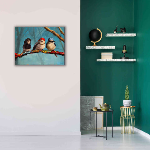 Image of 'Birdz In Da Hood' by Lucia Heffernan, Canvas Wall Art,34x26