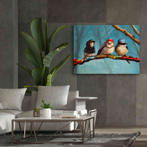 'Birdz In Da Hood' by Lucia Heffernan, Canvas Wall Art,54x40