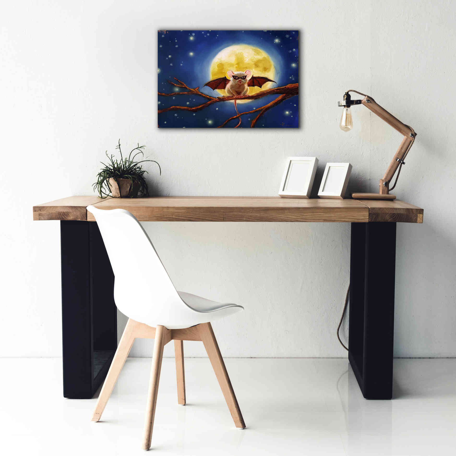 'Fledemaus' by Lucia Heffernan, Canvas Wall Art,26x18