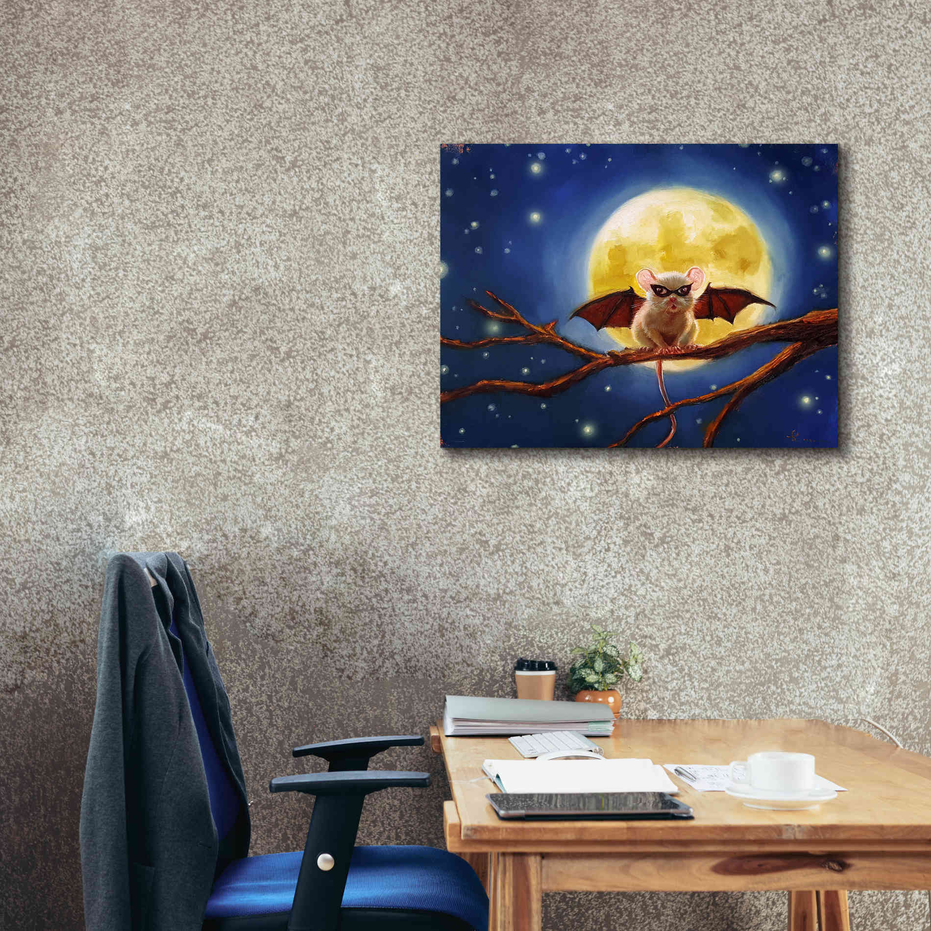 'Fledemaus' by Lucia Heffernan, Canvas Wall Art,34x26