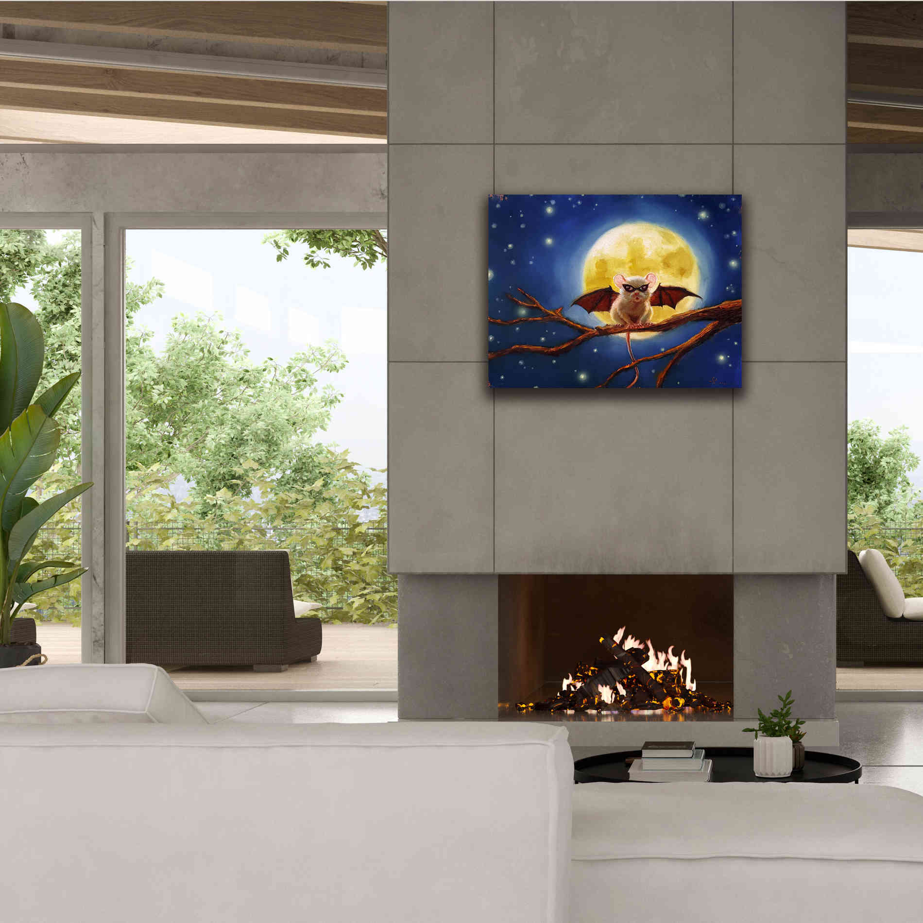 'Fledemaus' by Lucia Heffernan, Canvas Wall Art,34x26