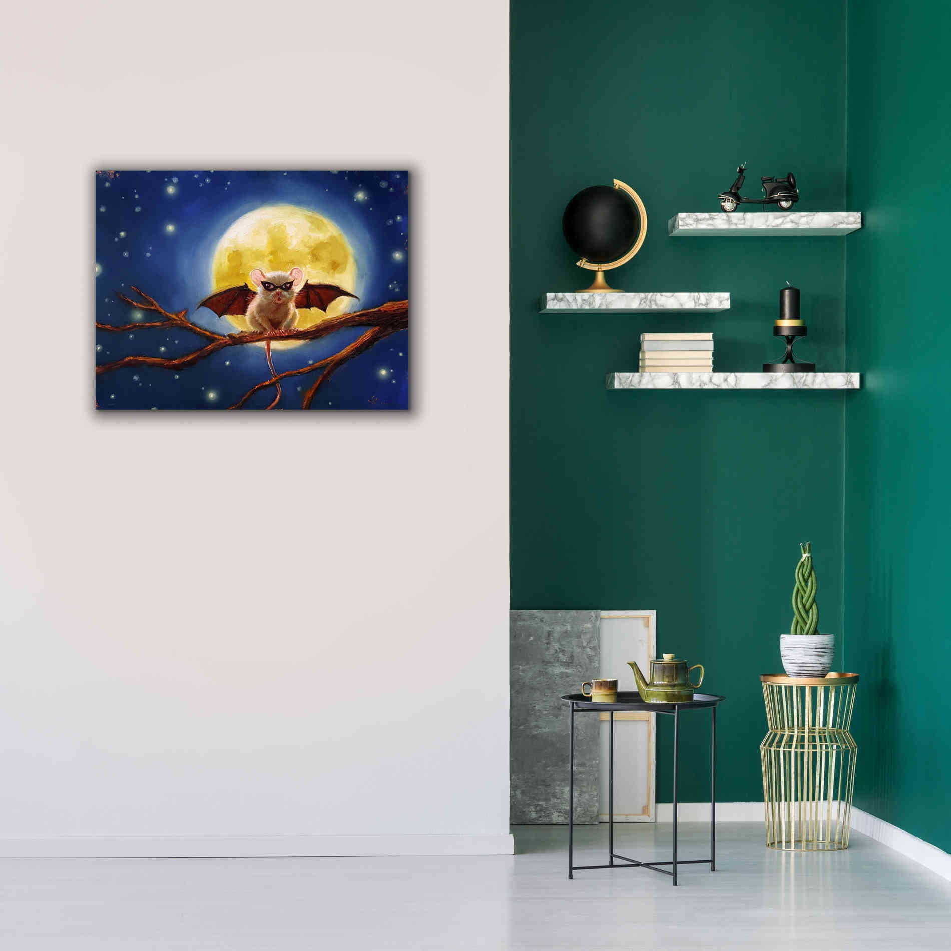 'Fledemaus' by Lucia Heffernan, Canvas Wall Art,34x26