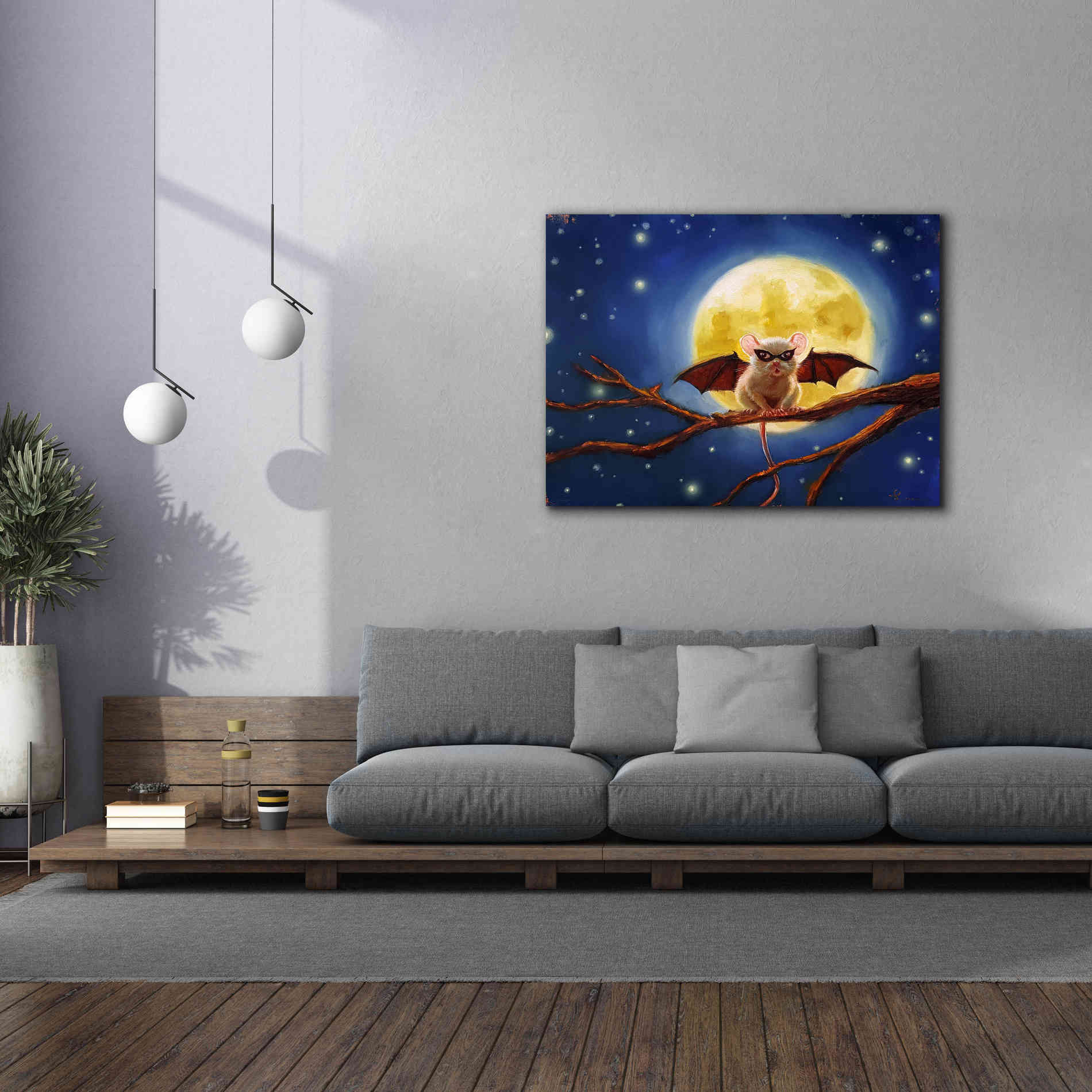 'Fledemaus' by Lucia Heffernan, Canvas Wall Art,54x40