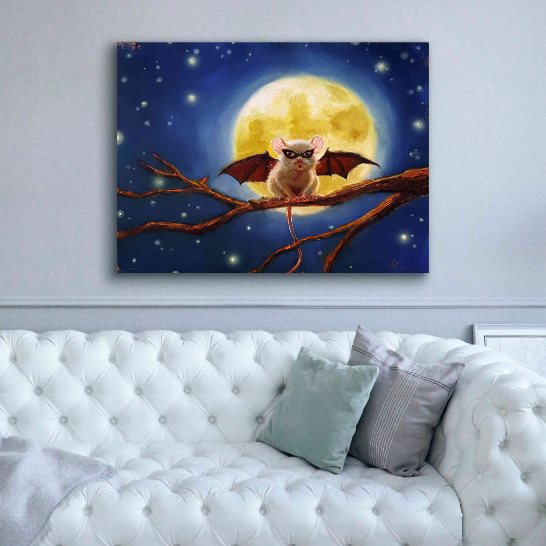 'Fledemaus' by Lucia Heffernan, Canvas Wall Art,54x40