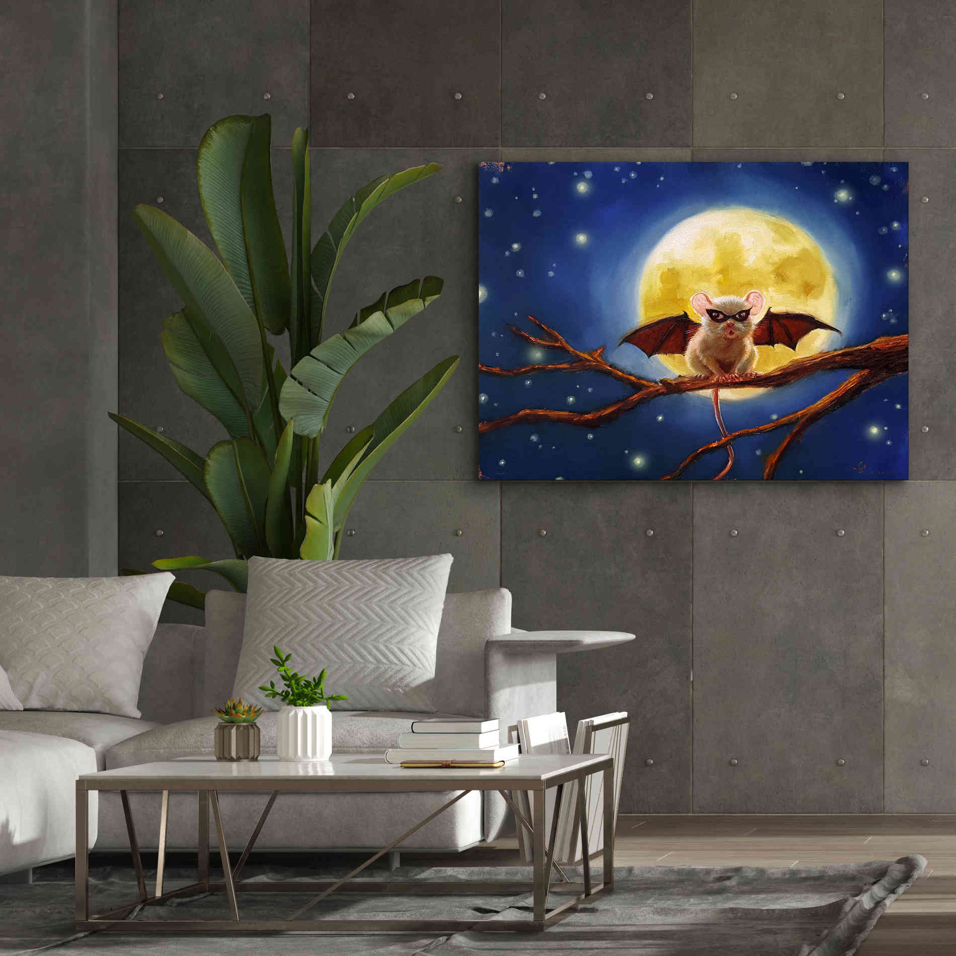 'Fledemaus' by Lucia Heffernan, Canvas Wall Art,54x40