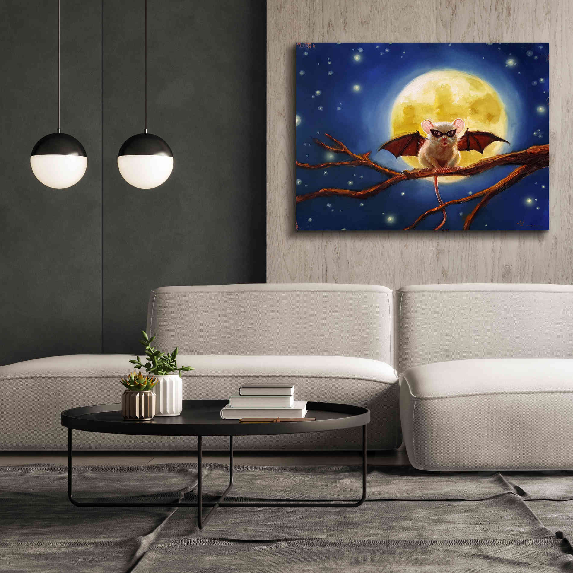 'Fledemaus' by Lucia Heffernan, Canvas Wall Art,54x40