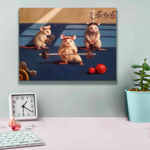 Image of 'Gym Rats' by Lucia Heffernan, Canvas Wall Art,16x12