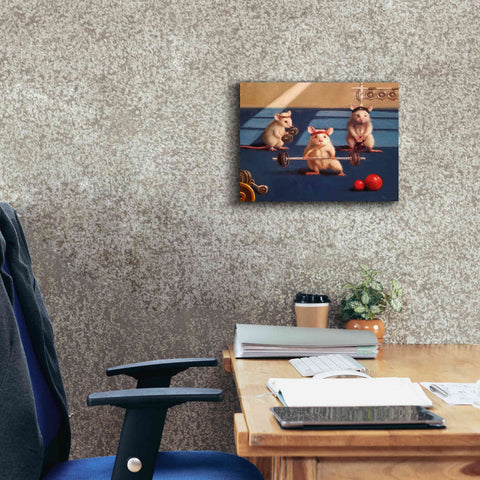Image of 'Gym Rats' by Lucia Heffernan, Canvas Wall Art,16x12