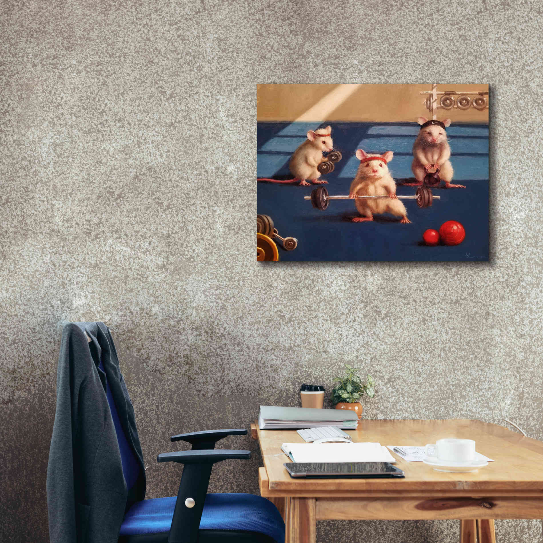 'Gym Rats' by Lucia Heffernan, Canvas Wall Art,34x26