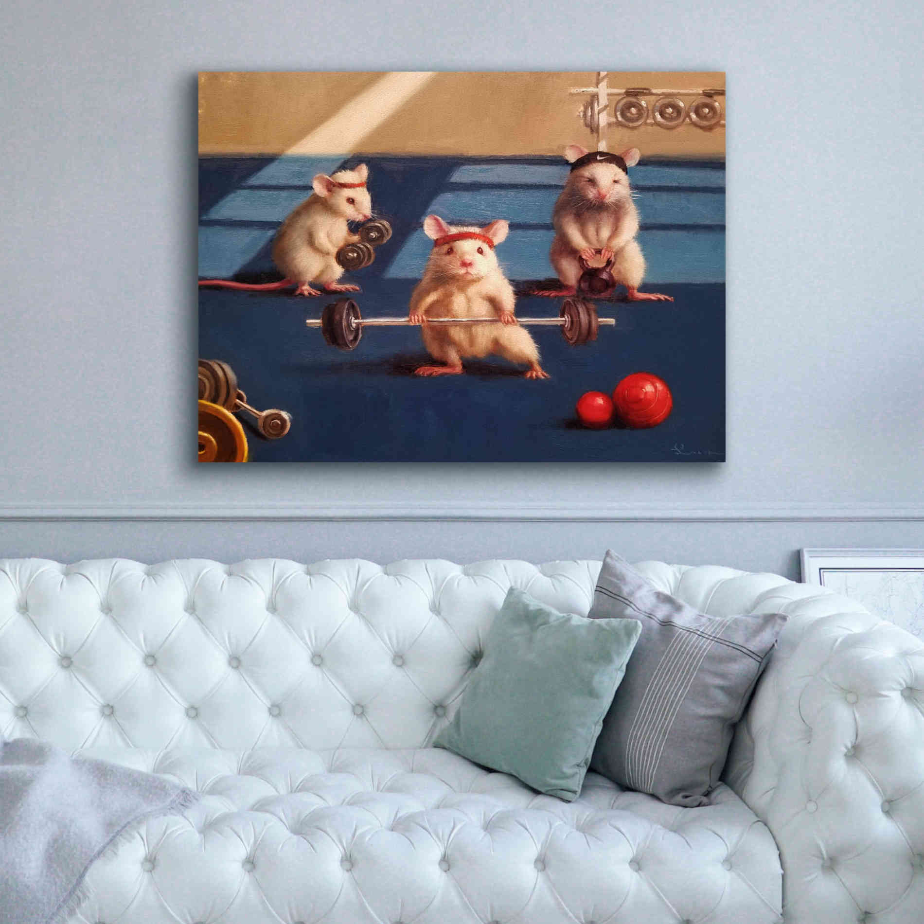 'Gym Rats' by Lucia Heffernan, Canvas Wall Art,54x40