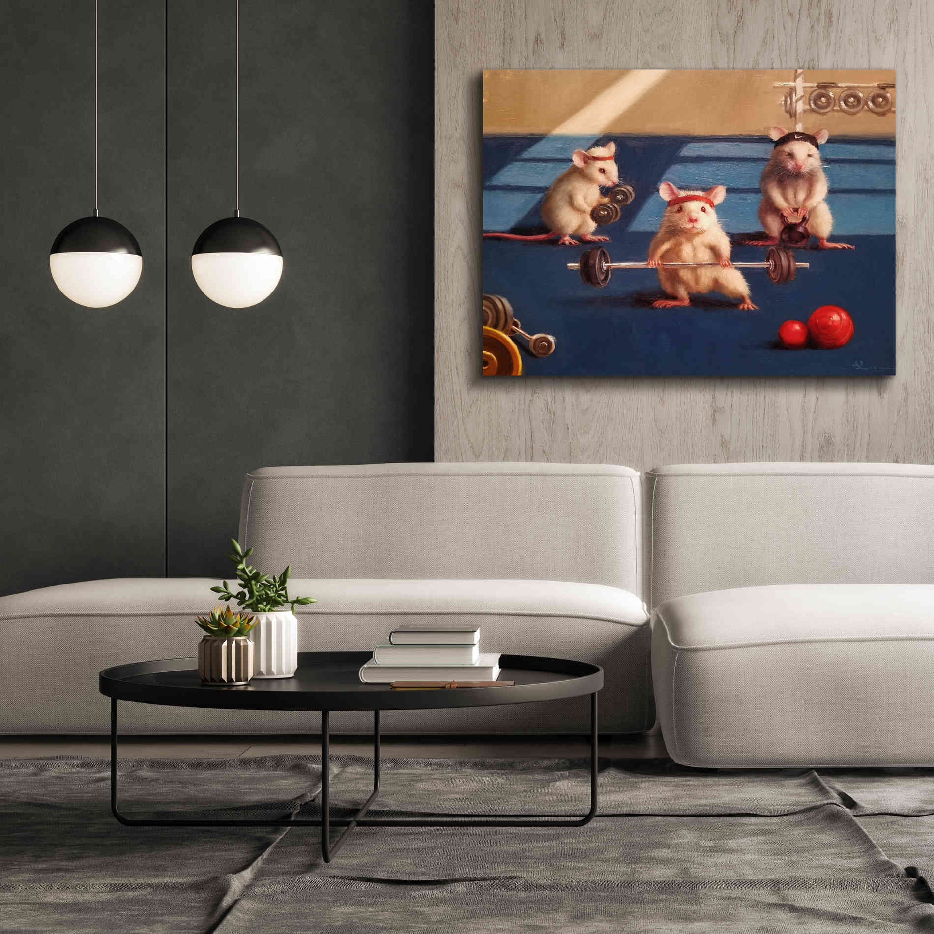 'Gym Rats' by Lucia Heffernan, Canvas Wall Art,54x40