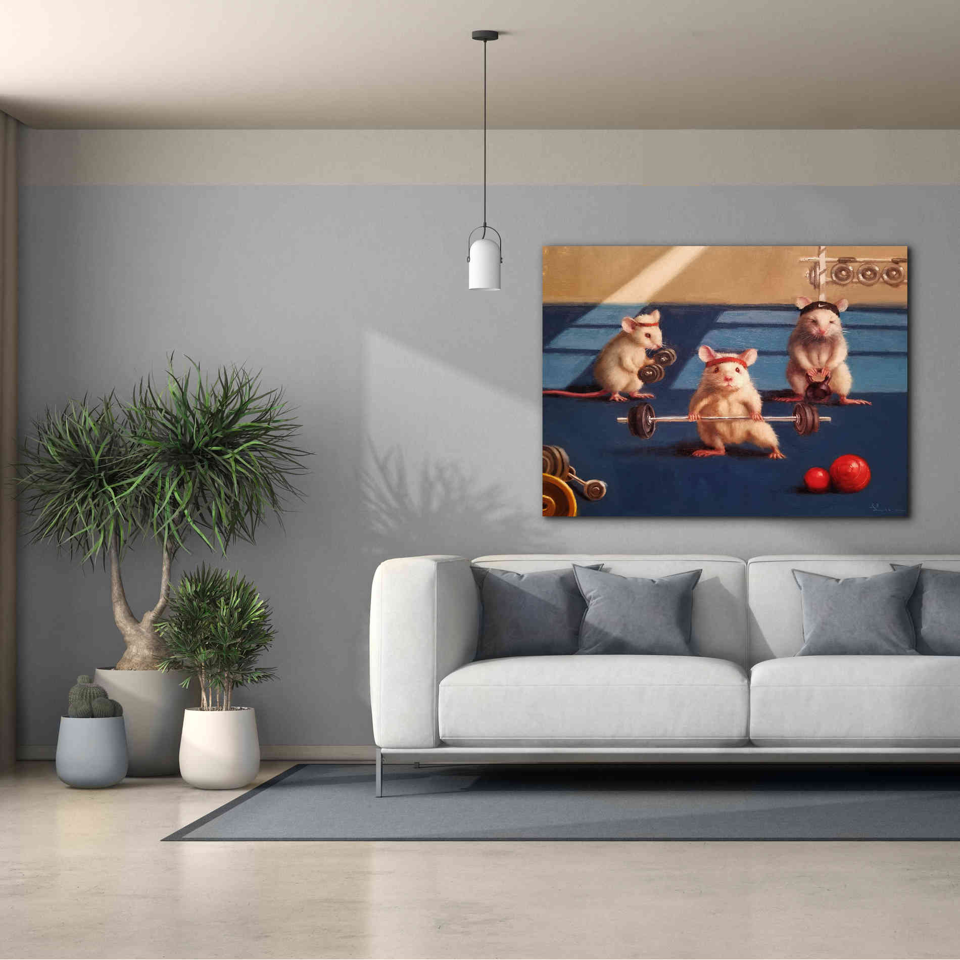 'Gym Rats' by Lucia Heffernan, Canvas Wall Art,54x40