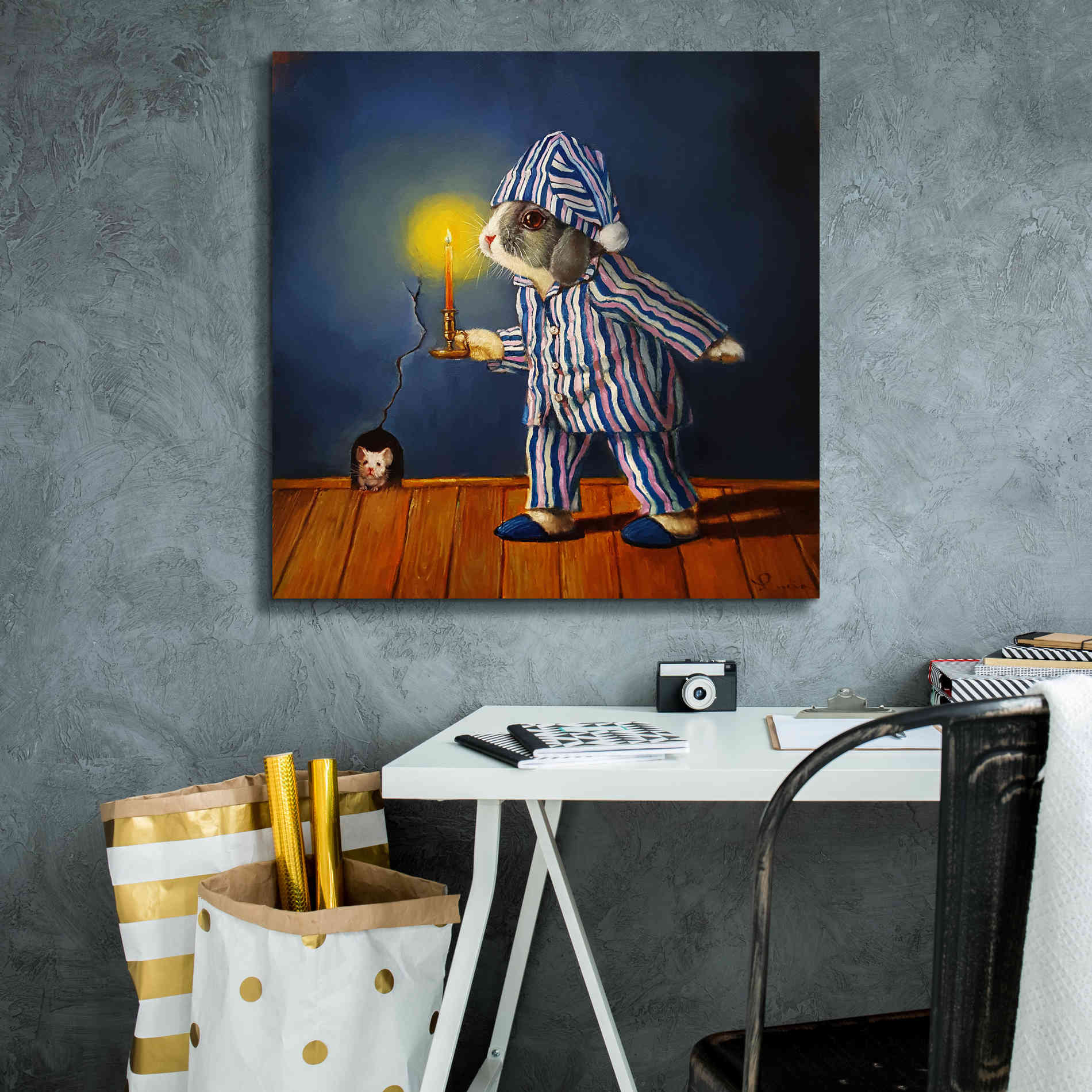 'The Night Before Xmas' by Lucia Heffernan, Canvas Wall Art,26x26