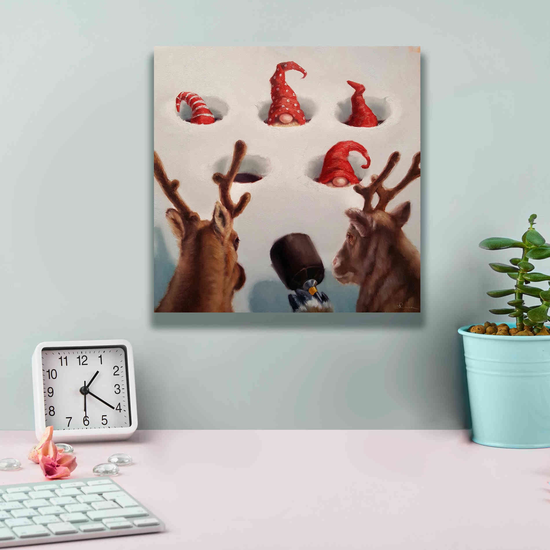 'Whack-An-Elf' by Lucia Heffernan, Canvas Wall Art,12x12