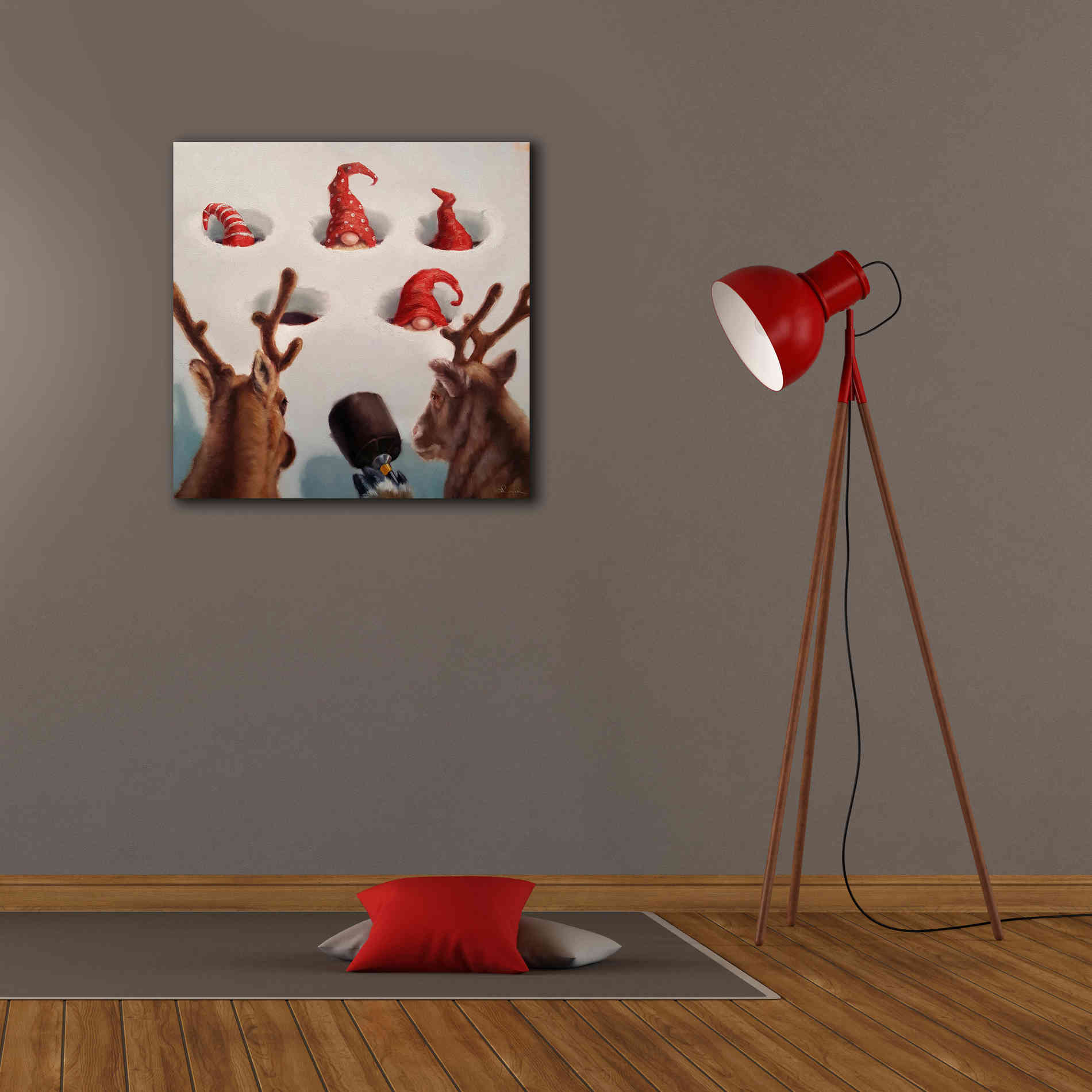 'Whack-An-Elf' by Lucia Heffernan, Canvas Wall Art,26x26