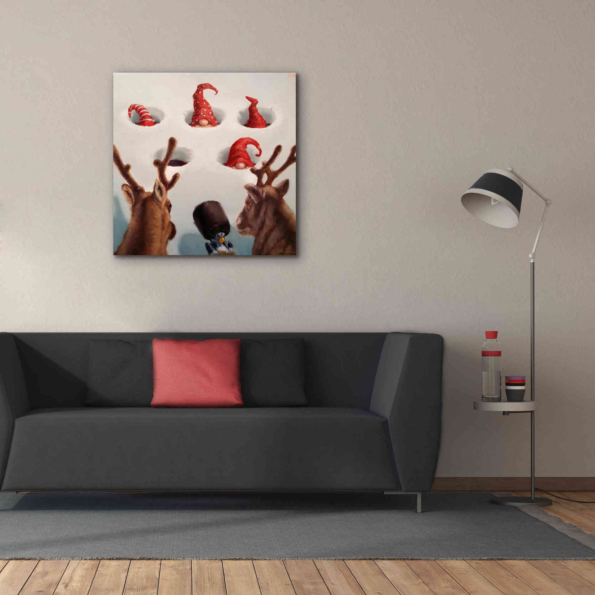 'Whack-An-Elf' by Lucia Heffernan, Canvas Wall Art,37x37