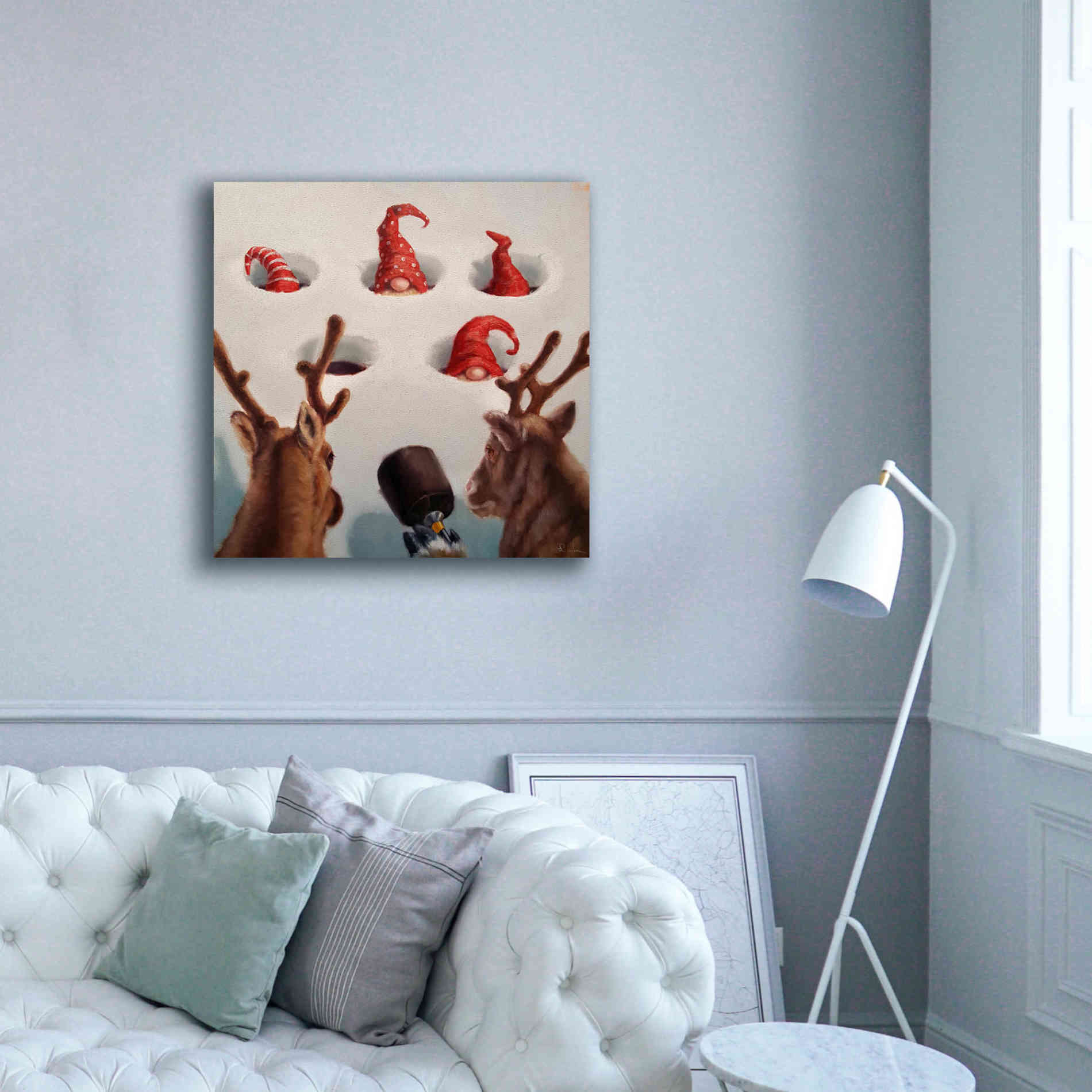 'Whack-An-Elf' by Lucia Heffernan, Canvas Wall Art,37x37