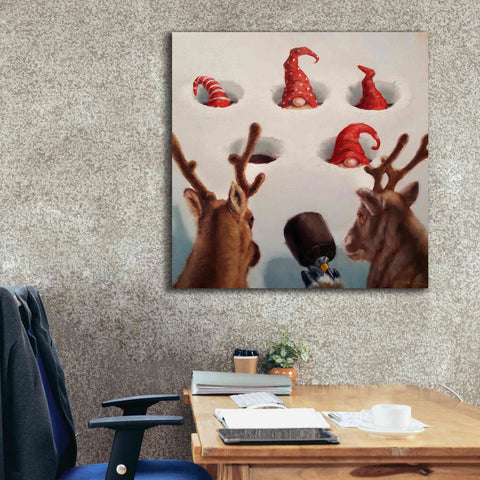 Image of 'Whack-An-Elf' by Lucia Heffernan, Canvas Wall Art,37x37