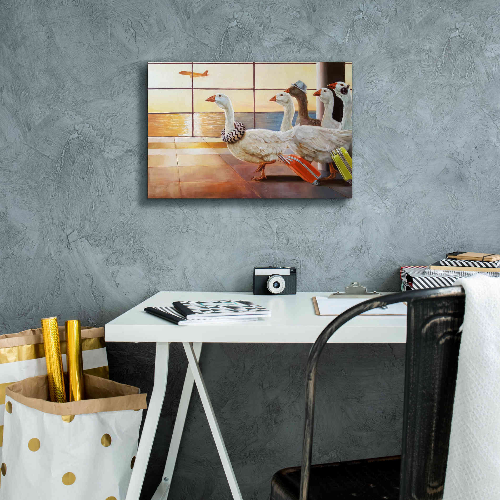 'First Class Migration' by Lucia Heffernan, Canvas Wall Art,18x12