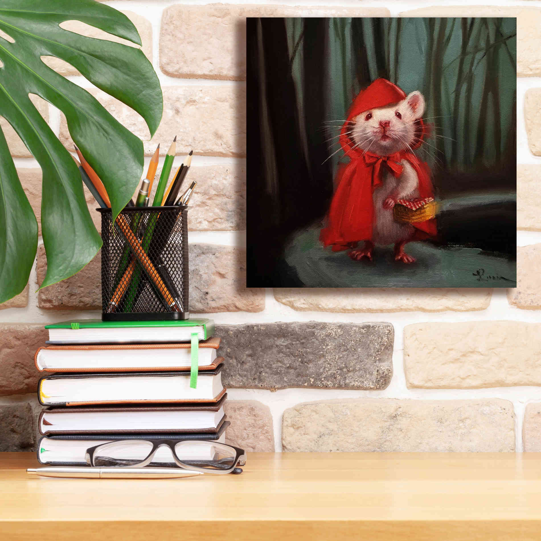 'Little Red' by Lucia Heffernan, Canvas Wall Art,12x12