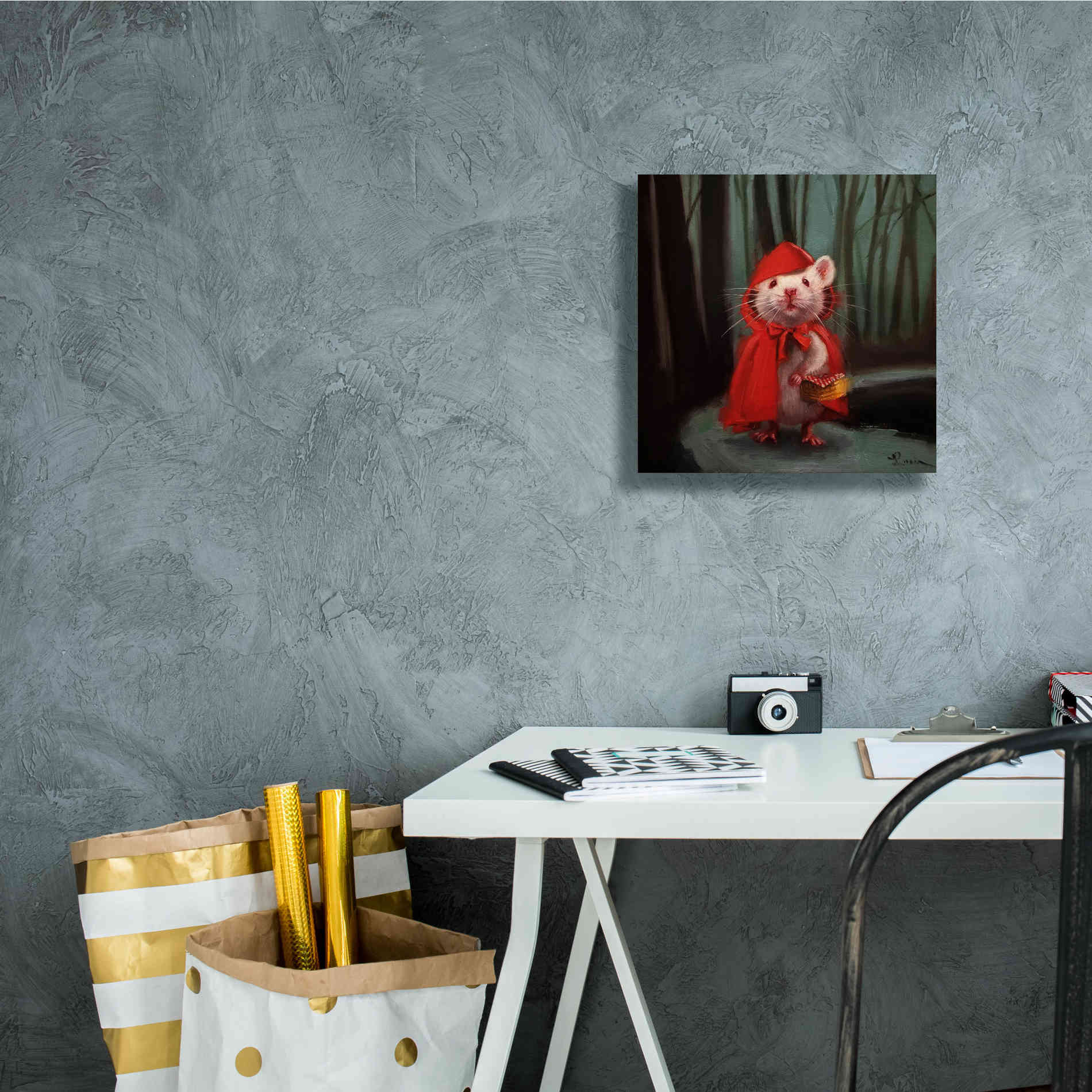 'Little Red' by Lucia Heffernan, Canvas Wall Art,12x12