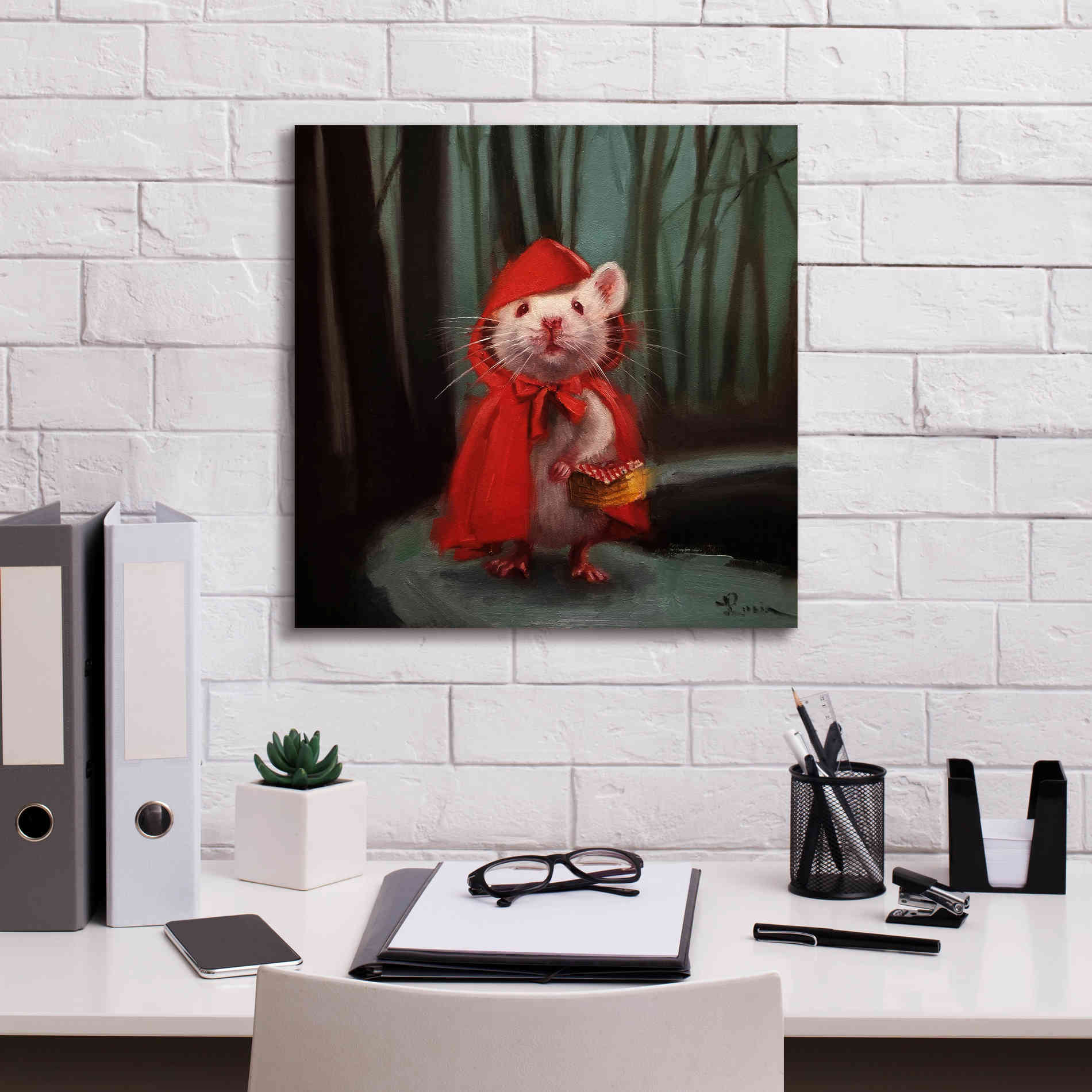 'Little Red' by Lucia Heffernan, Canvas Wall Art,18x18