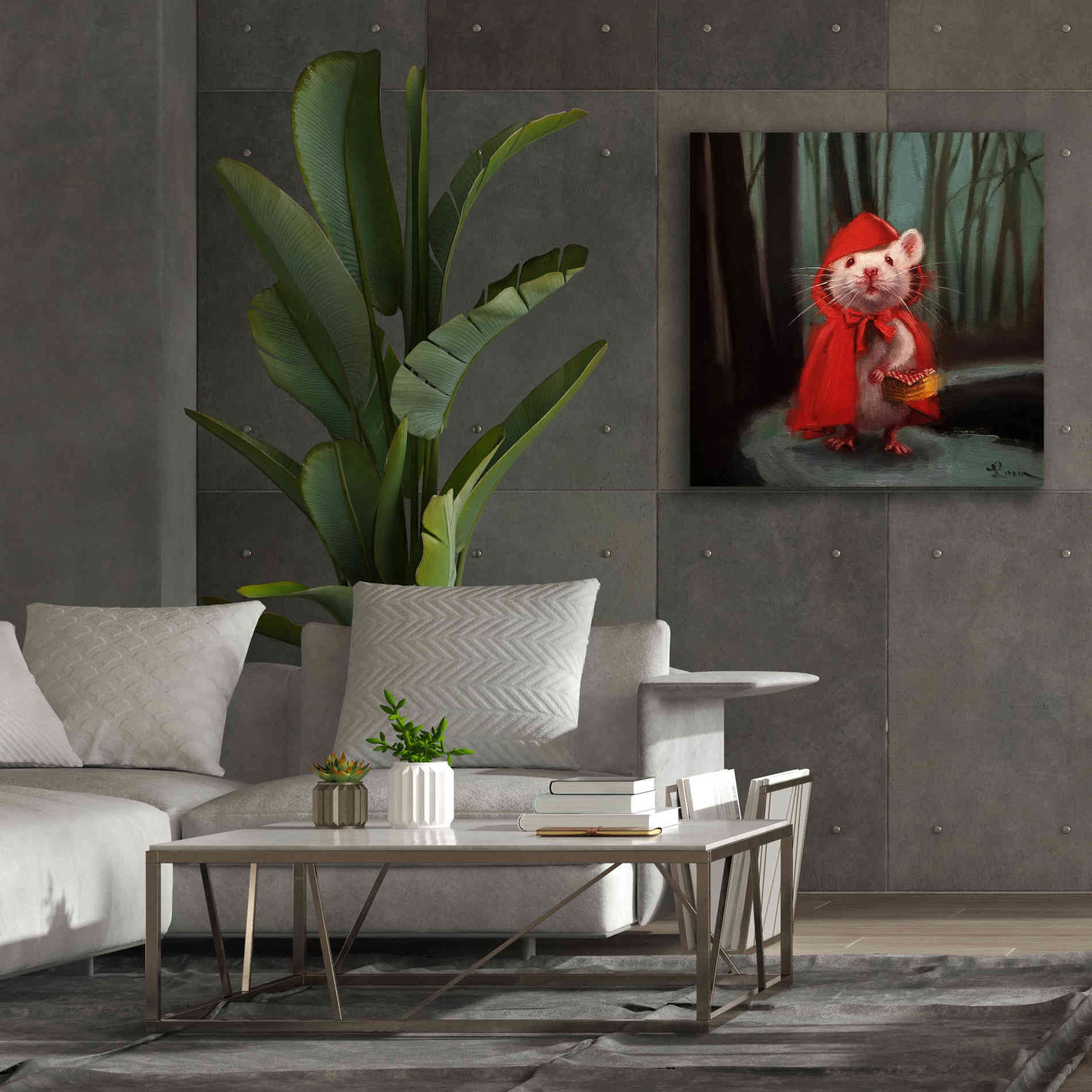 'Little Red' by Lucia Heffernan, Canvas Wall Art,37x37