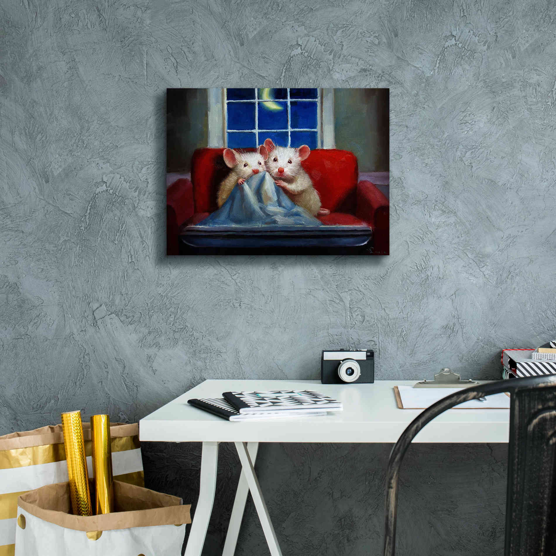 'Horror Movie' by Lucia Heffernan, Canvas Wall Art,16x12