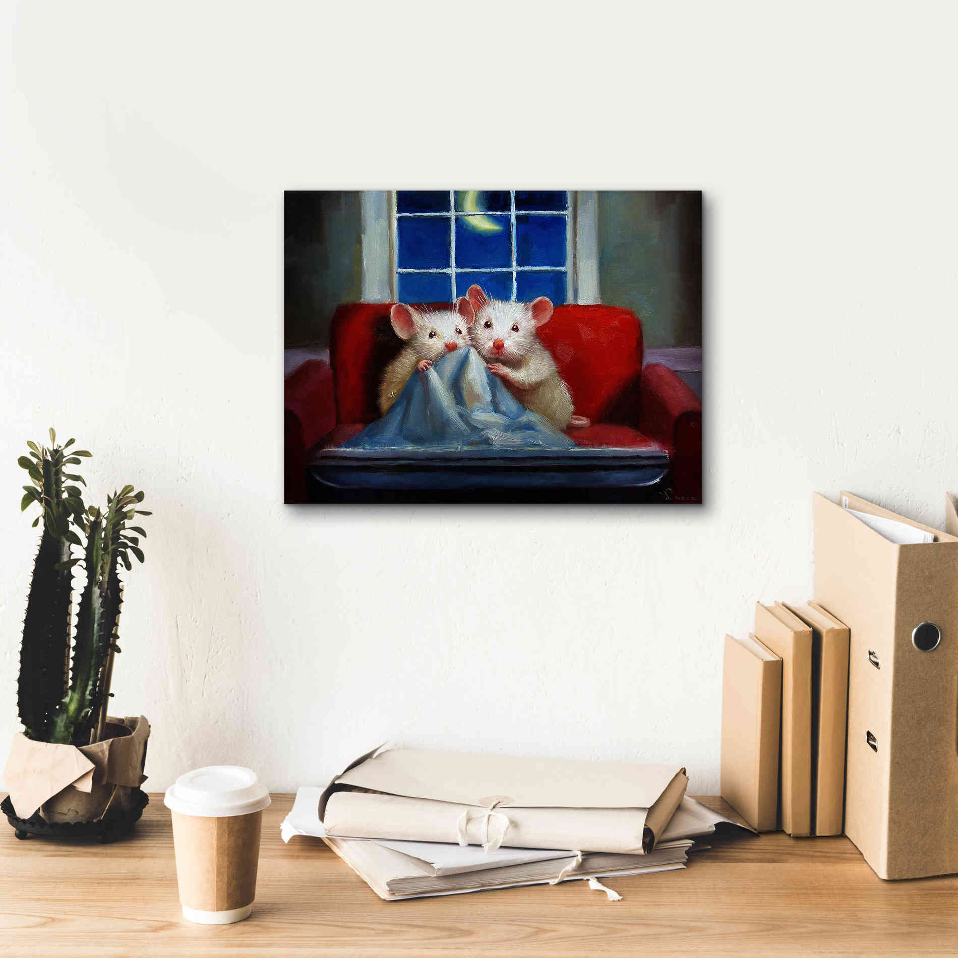 'Horror Movie' by Lucia Heffernan, Canvas Wall Art,16x12