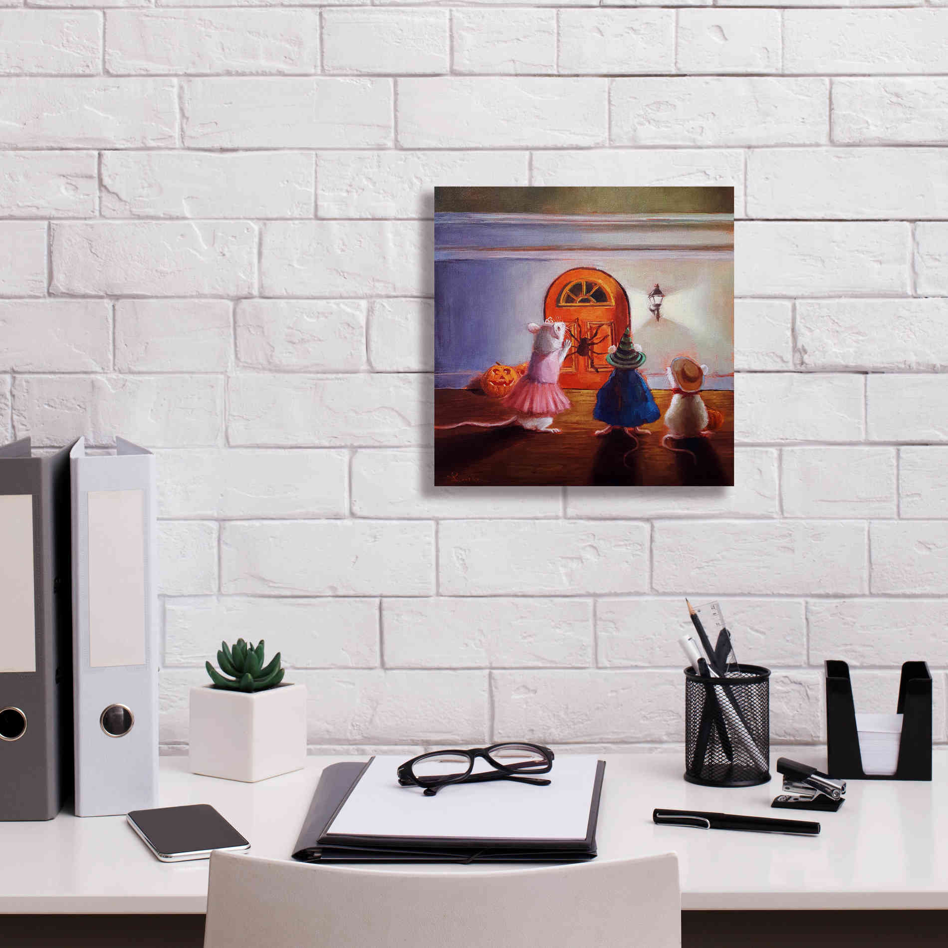 'After Hour Trick or Treat' by Lucia Heffernan, Canvas Wall Art,12x12