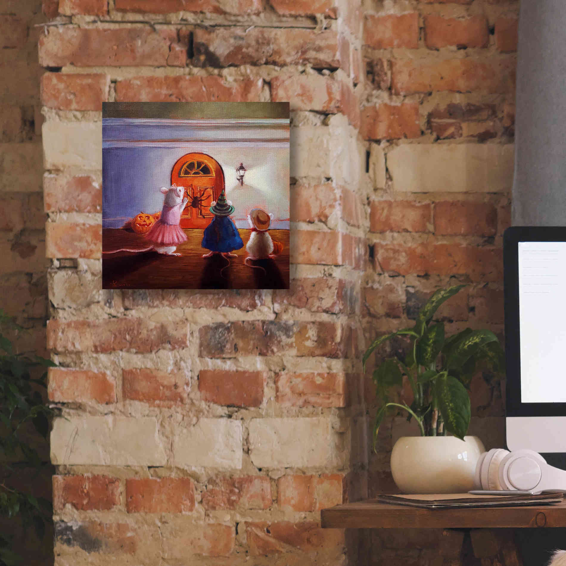 'After Hour Trick or Treat' by Lucia Heffernan, Canvas Wall Art,12x12