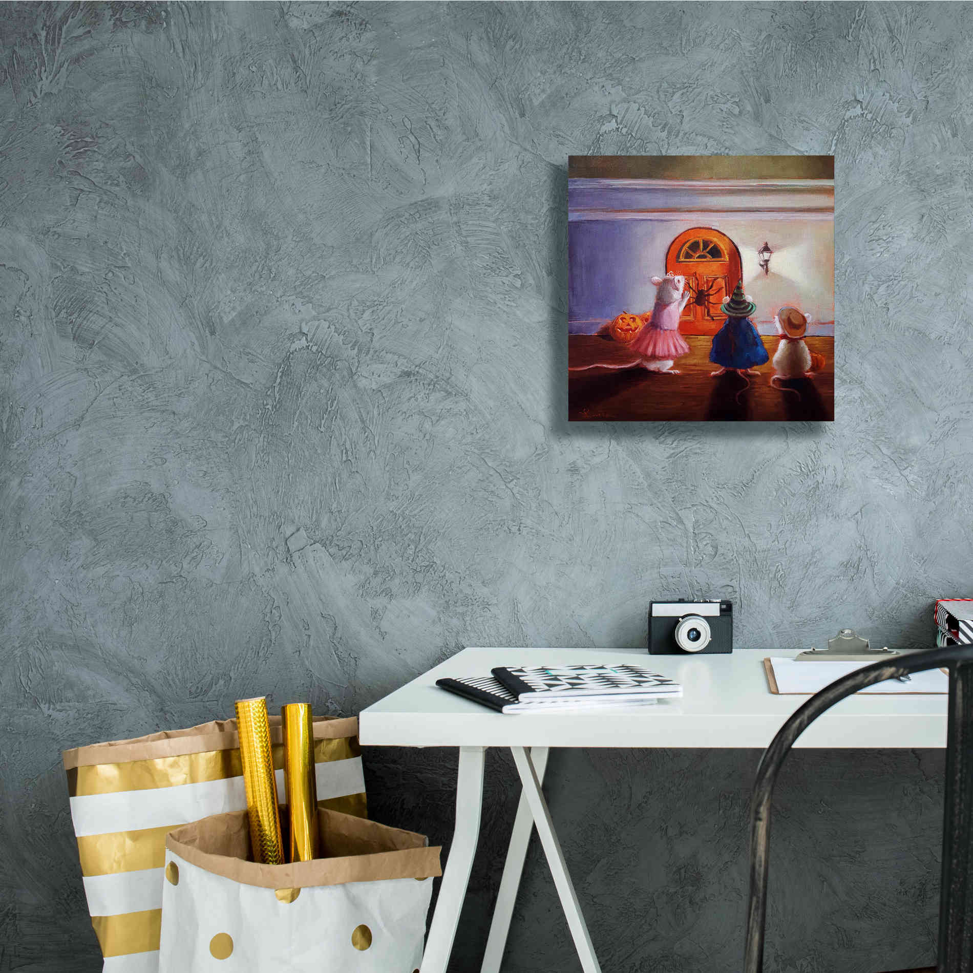 'After Hour Trick or Treat' by Lucia Heffernan, Canvas Wall Art,12x12