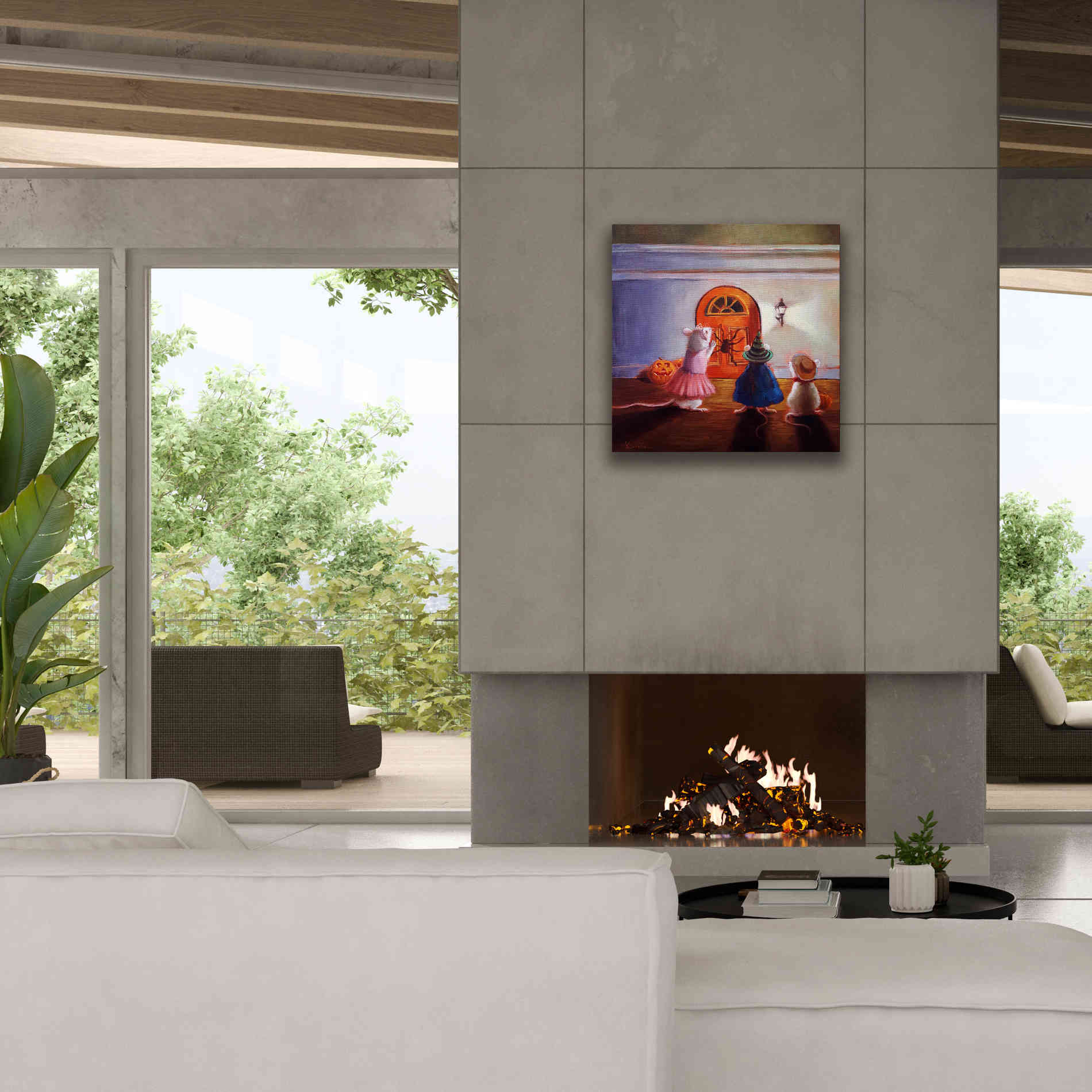 'After Hour Trick or Treat' by Lucia Heffernan, Canvas Wall Art,26x26