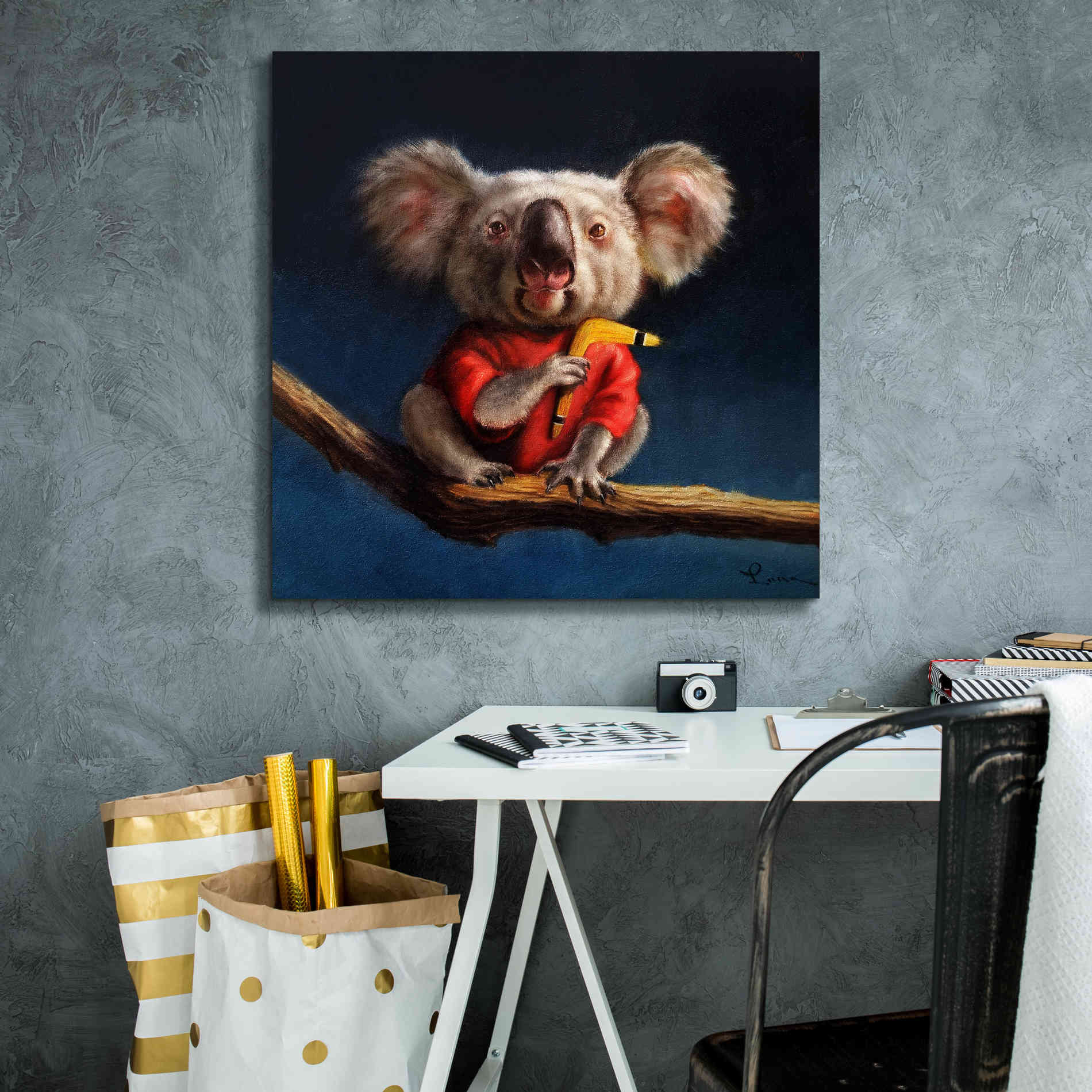 'Outback Fun' by Lucia Heffernan, Canvas Wall Art,26x26