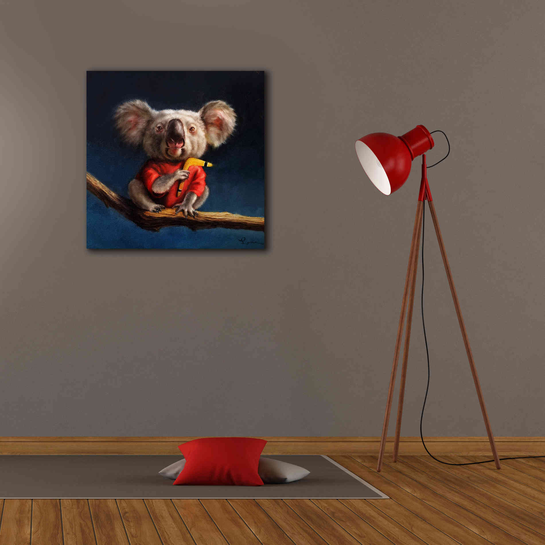 'Outback Fun' by Lucia Heffernan, Canvas Wall Art,26x26