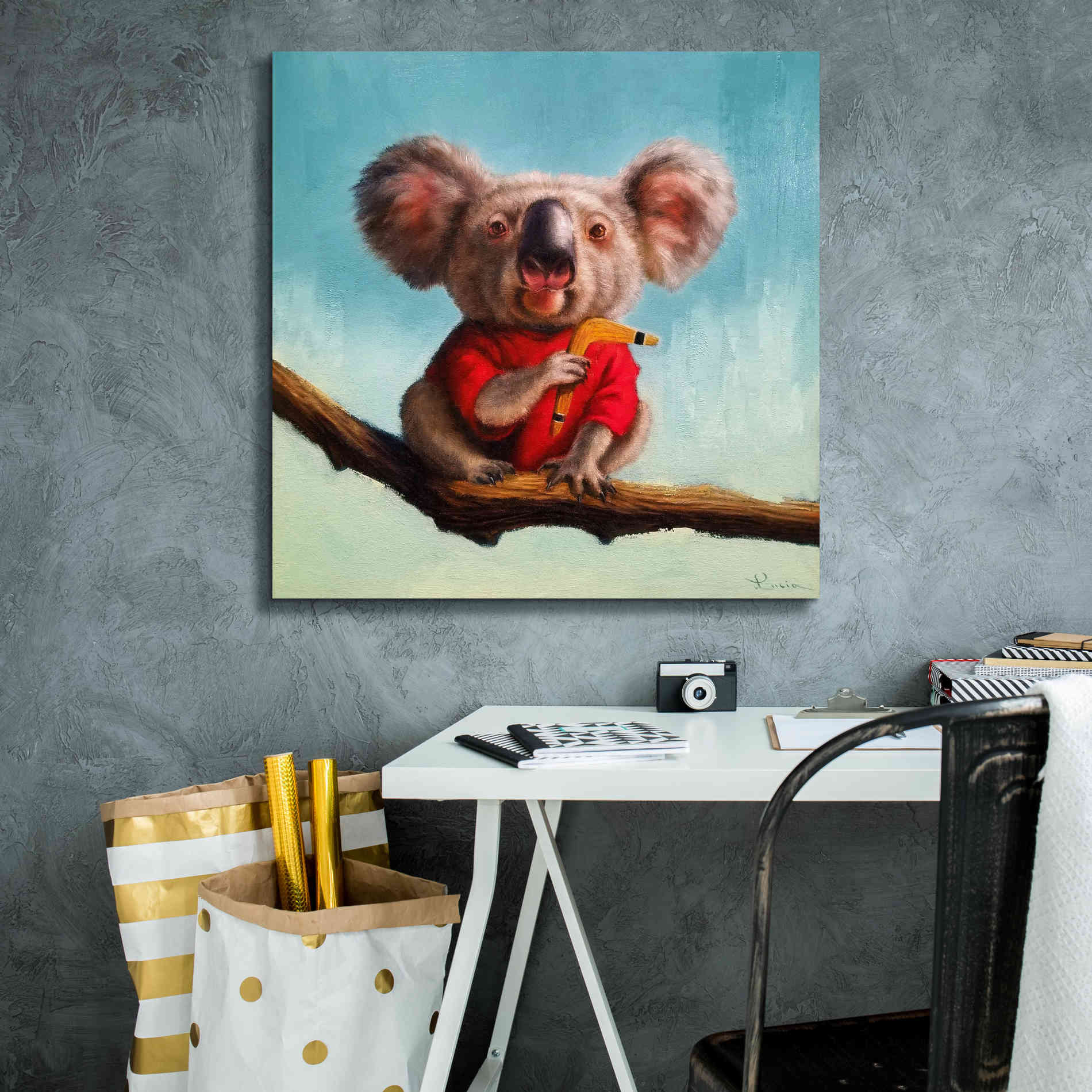 'Outback Fun II' by Lucia Heffernan, Canvas Wall Art,26x26