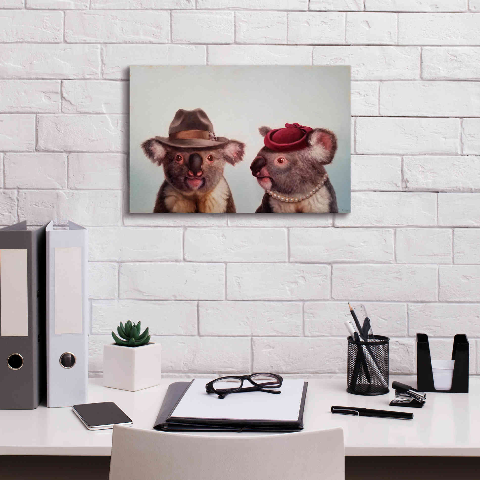 'Mates' by Lucia Heffernan, Canvas Wall Art,18x12