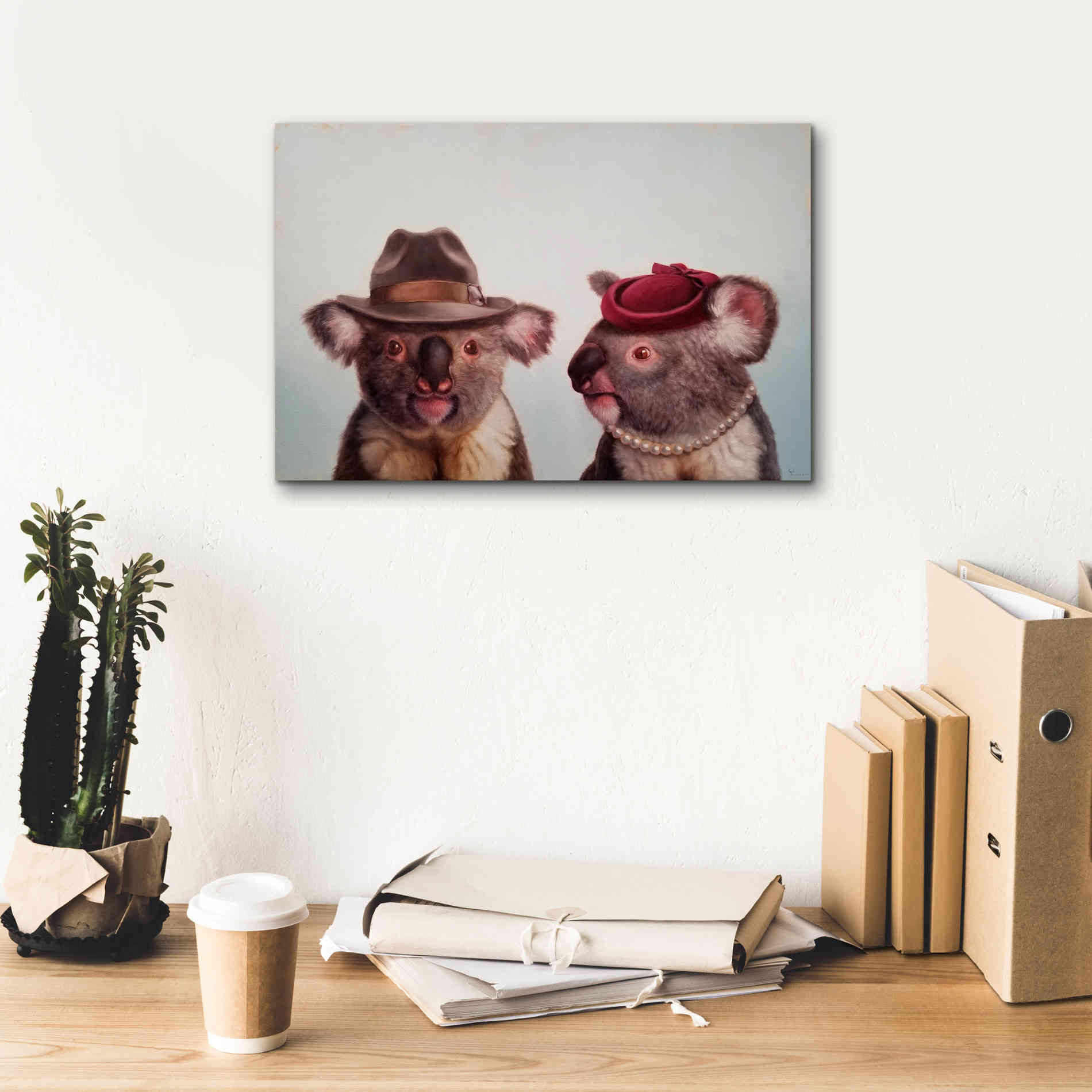 'Mates' by Lucia Heffernan, Canvas Wall Art,18x12