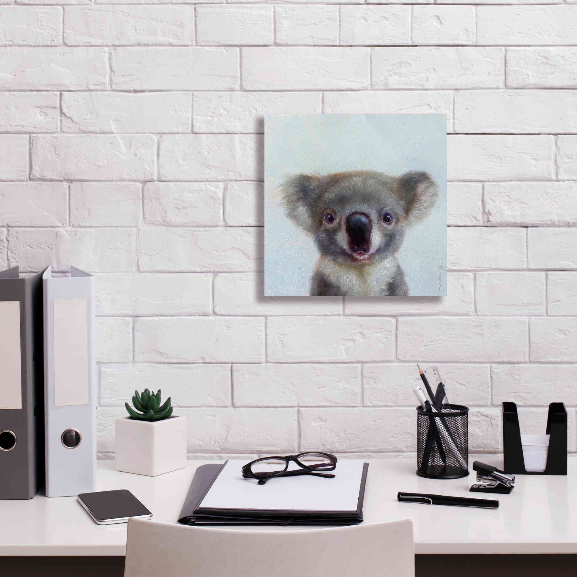 'Lil Koala' by Lucia Heffernan, Canvas Wall Art,12x12