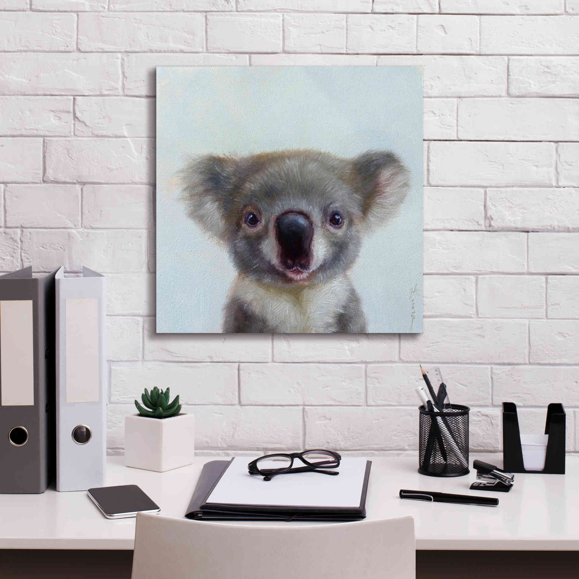 'Lil Koala' by Lucia Heffernan, Canvas Wall Art,18x18