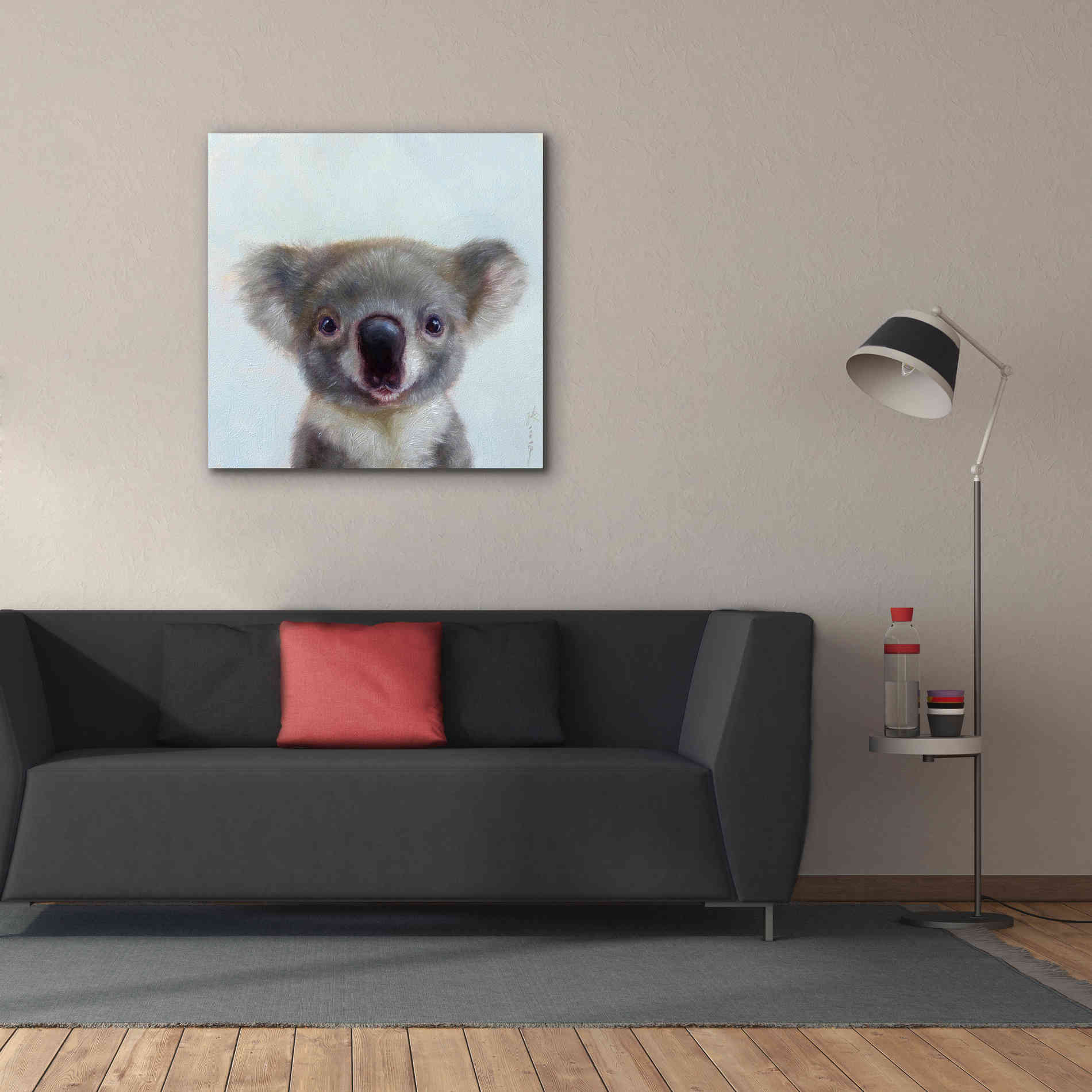 'Lil Koala' by Lucia Heffernan, Canvas Wall Art,37x37
