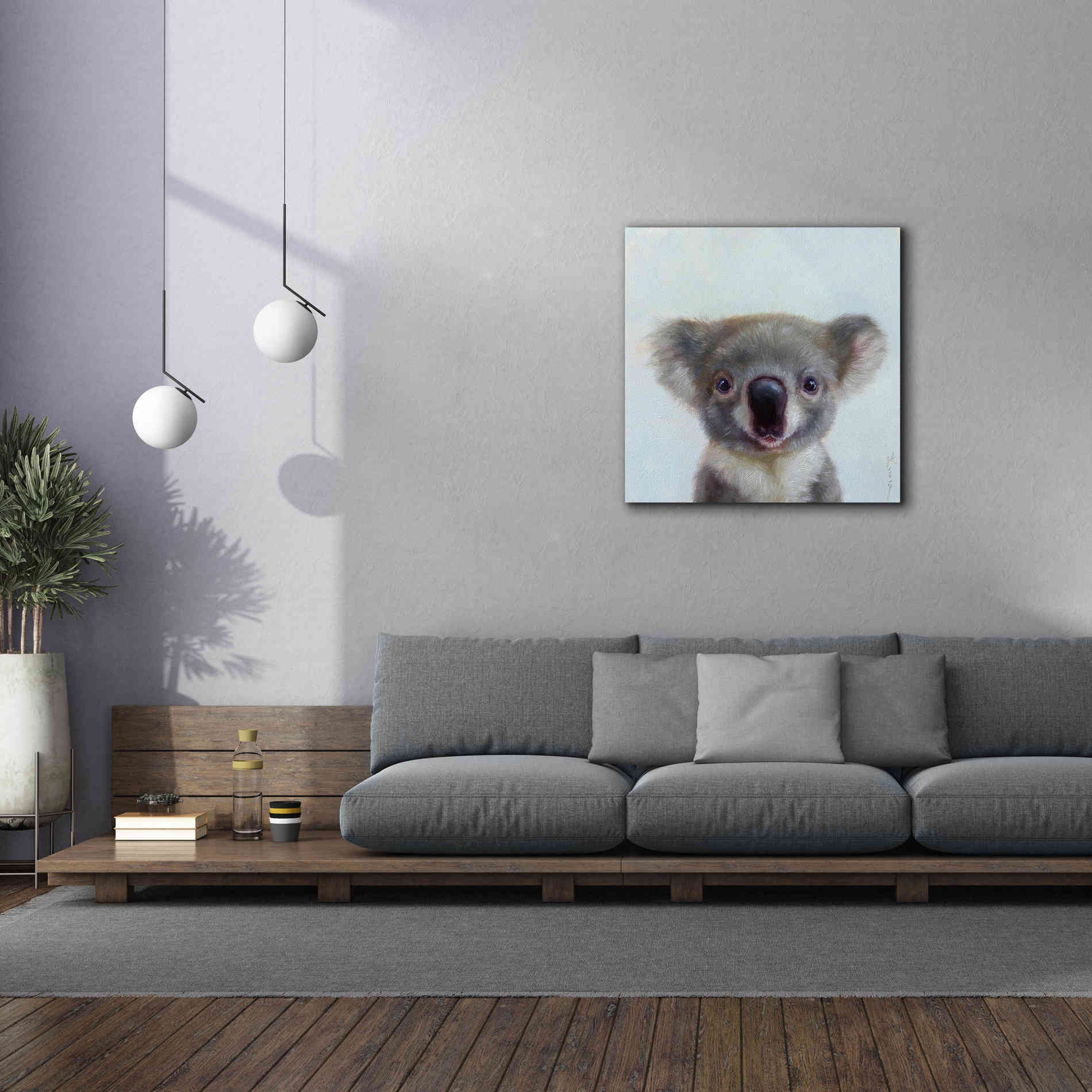 'Lil Koala' by Lucia Heffernan, Canvas Wall Art,37x37
