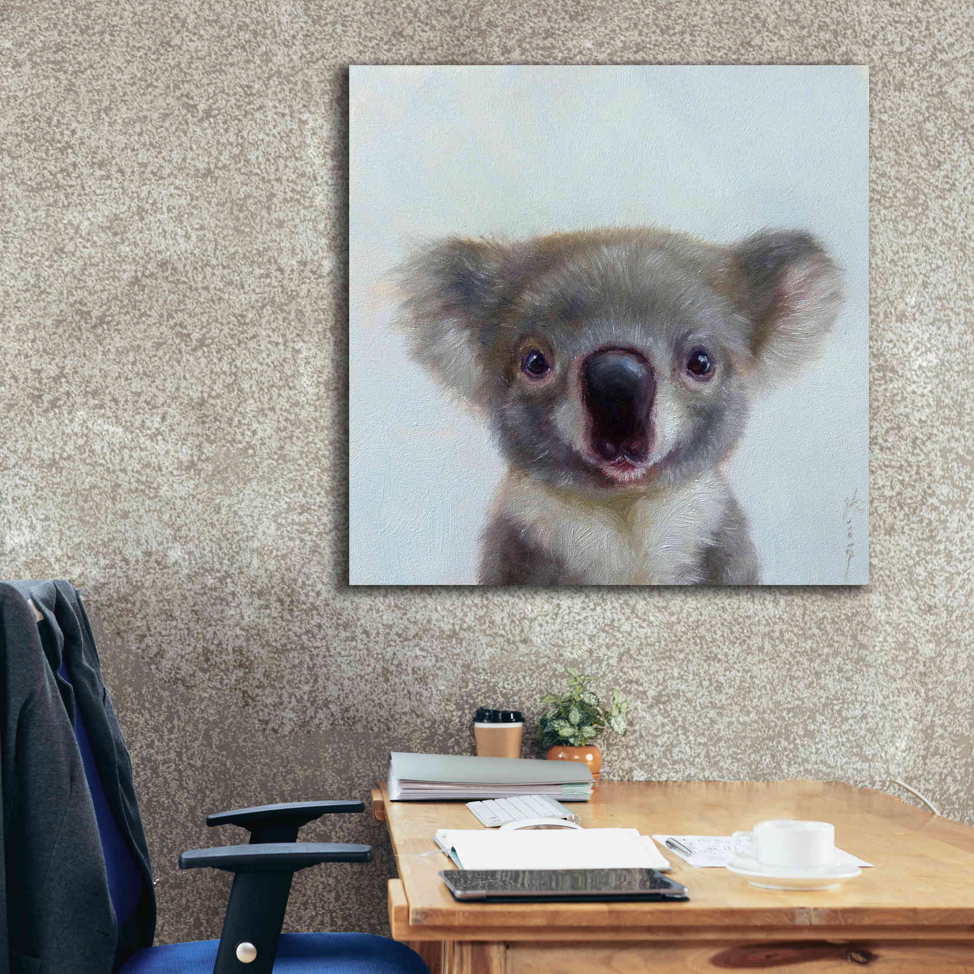 'Lil Koala' by Lucia Heffernan, Canvas Wall Art,37x37