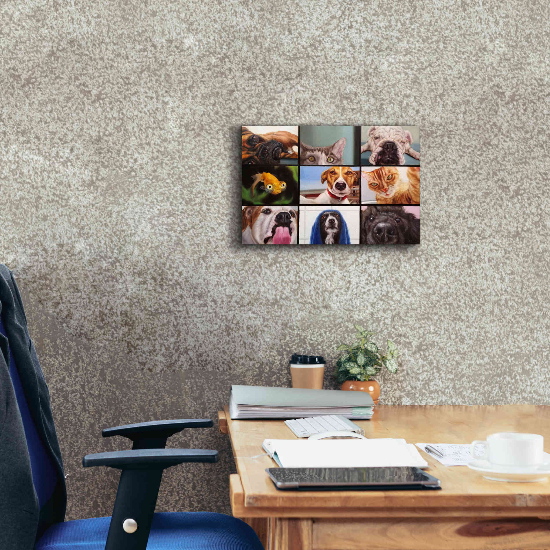 'Animal Zoom' by Lucia Heffernan, Canvas Wall Art,18x12