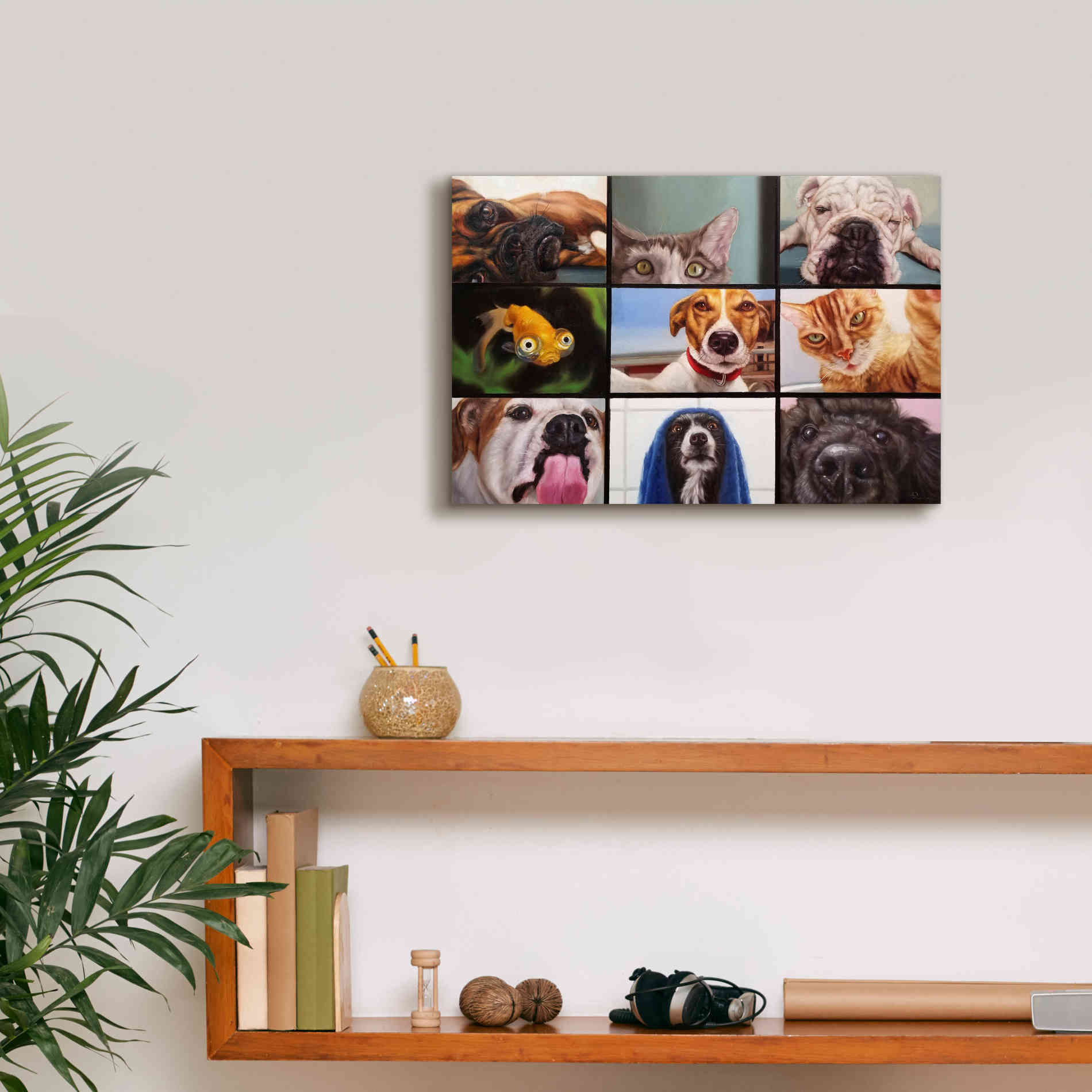 'Animal Zoom' by Lucia Heffernan, Canvas Wall Art,18x12