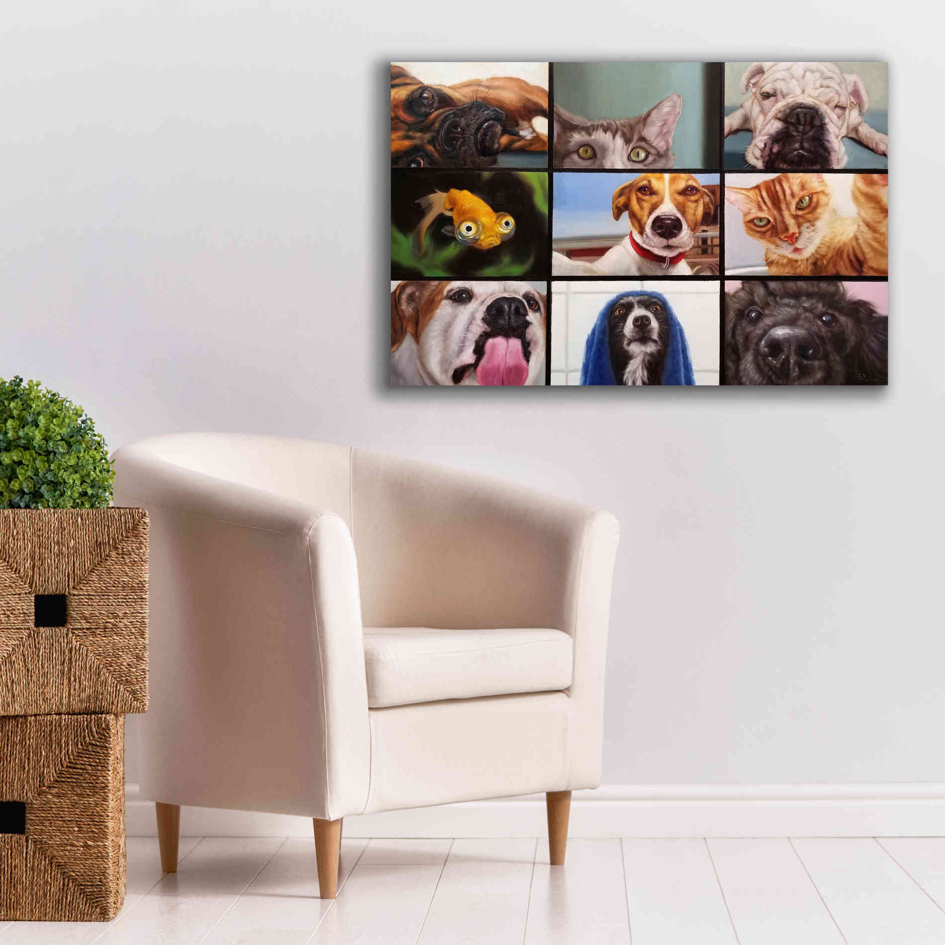 'Animal Zoom' by Lucia Heffernan, Canvas Wall Art,40x26