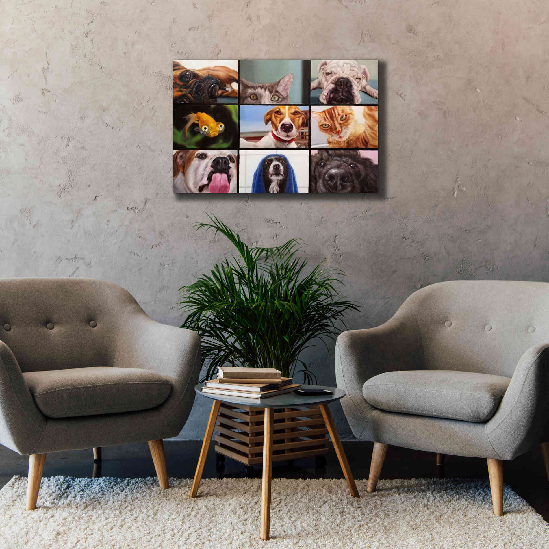 'Animal Zoom' by Lucia Heffernan, Canvas Wall Art,40x26