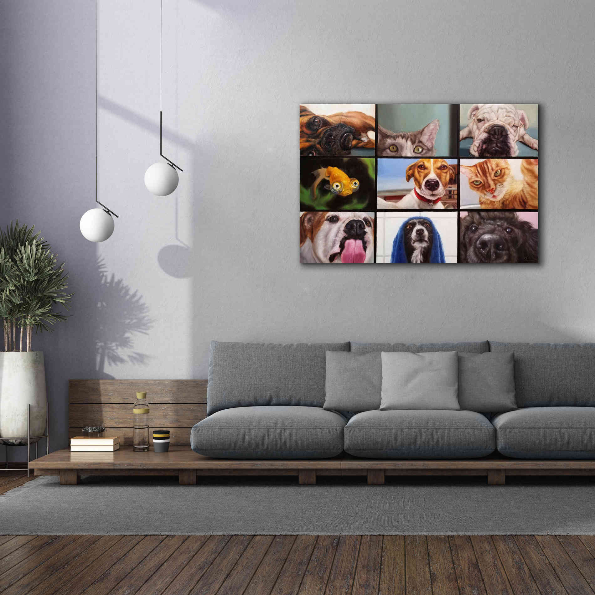 'Animal Zoom' by Lucia Heffernan, Canvas Wall Art,60x40