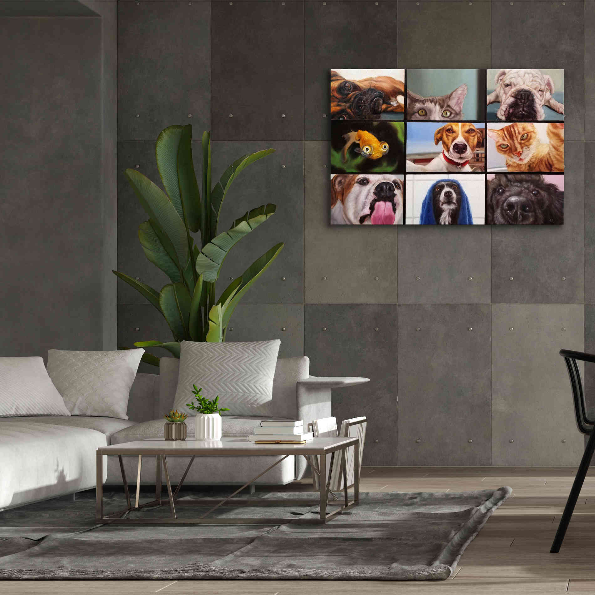 'Animal Zoom' by Lucia Heffernan, Canvas Wall Art,60x40